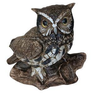 Home Interiors Homco Brown Barn Owl Figurine 1114